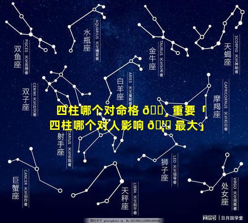 四柱哪个对命格 🌸 重要「四柱哪个对人影响 🦁 最大」